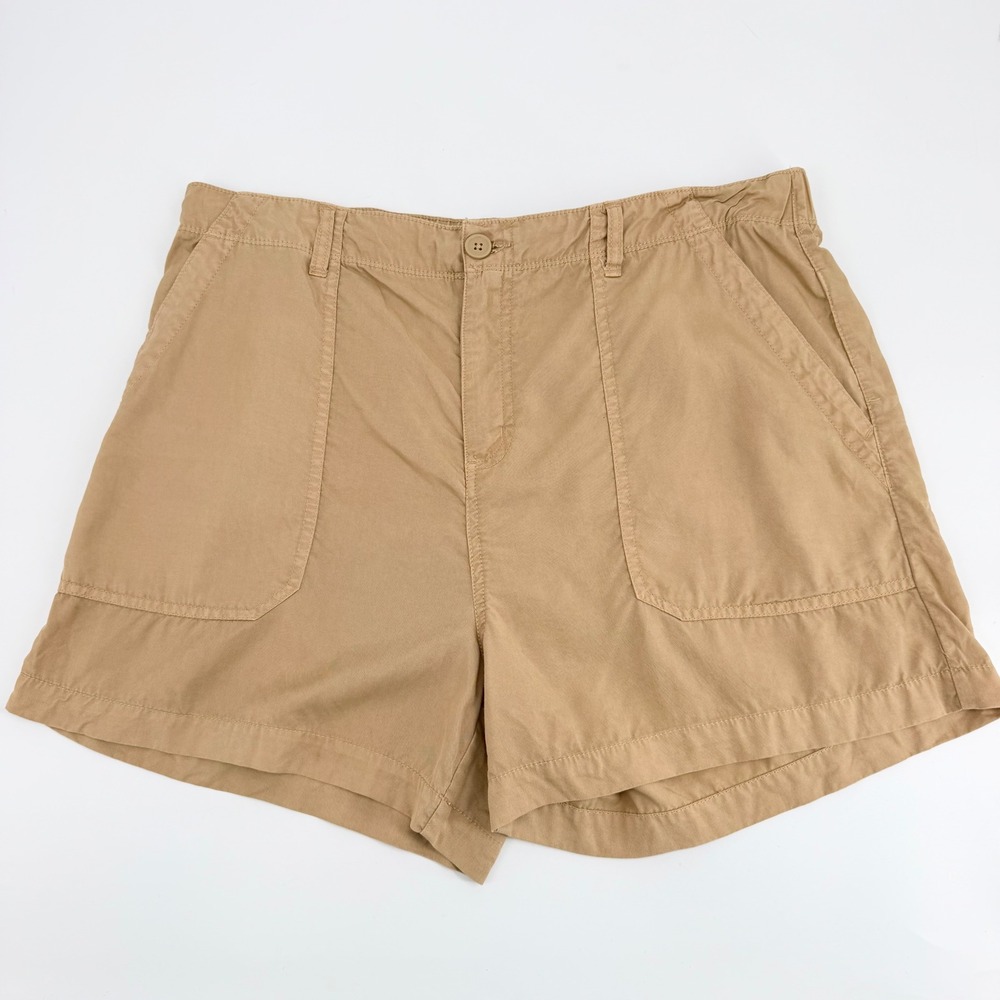 Social Standard by Sanctuary Women's XXL Tan Lyocell Utility Pull-On Shorts